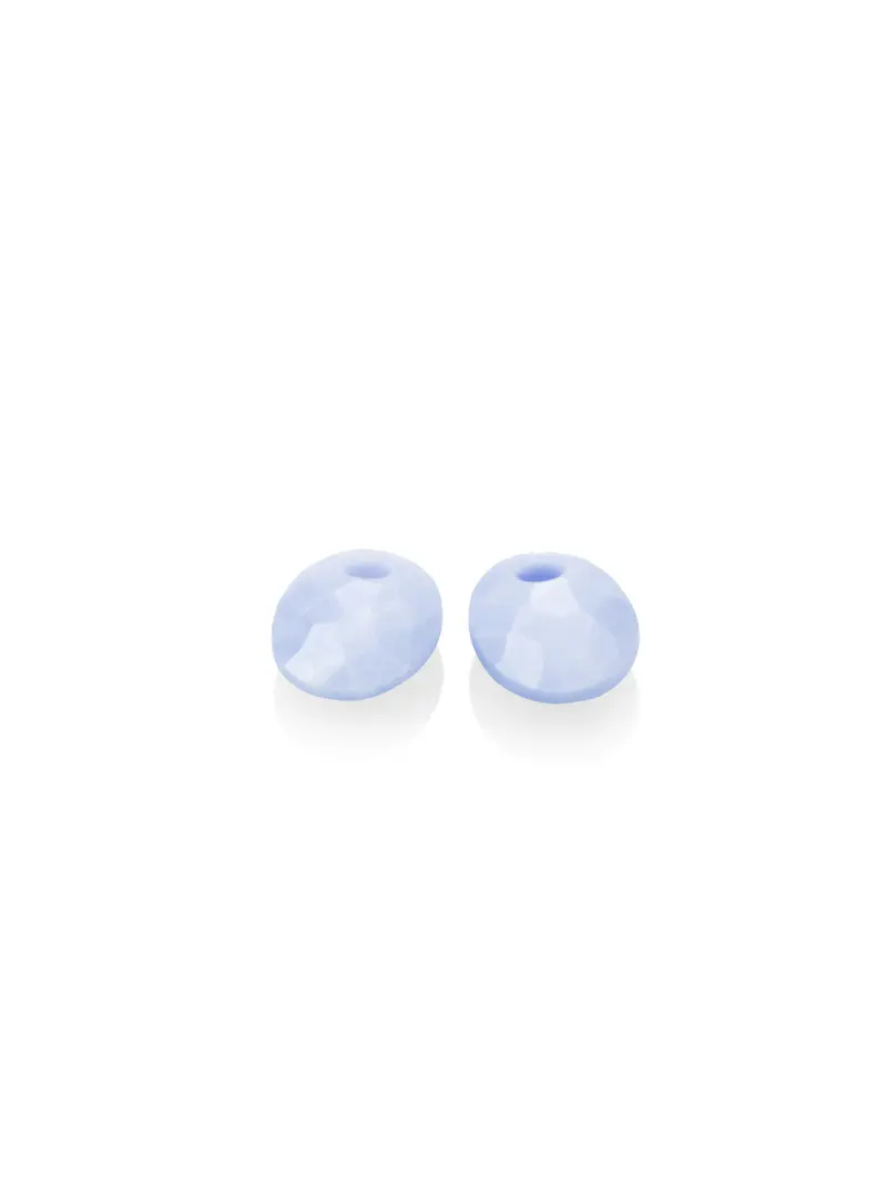 Oorbel Edelstenen Small Oval Blue Lace Agate
