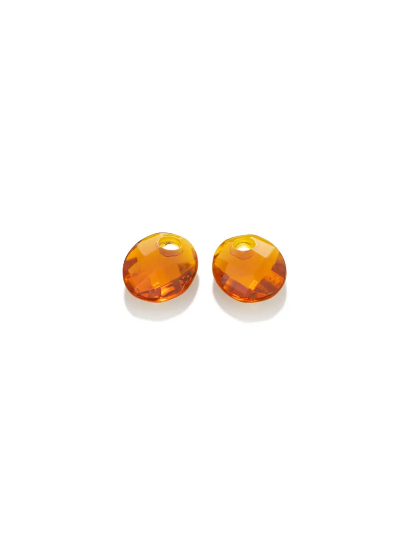 Oorbel Edelstenen Small Oval Citrine Quartz