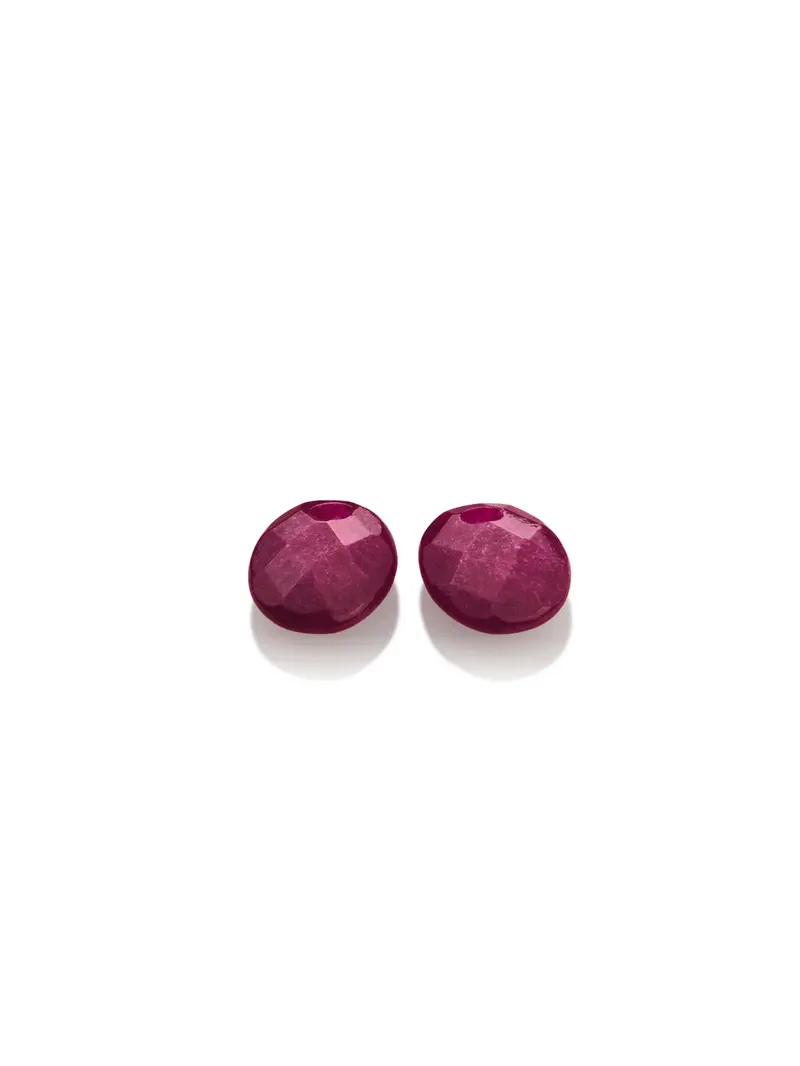 Oorbel Edelstenen Small Oval Fuchsia Jade