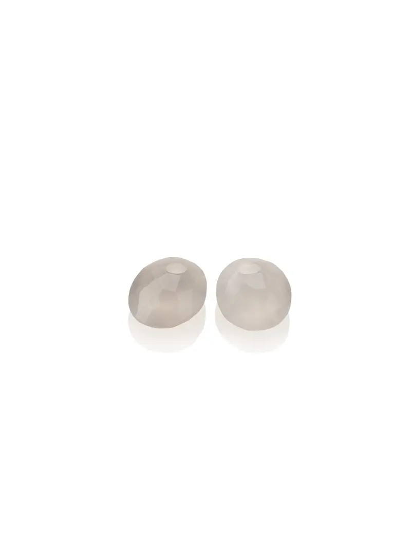 Oorbel Edelstenen Small Oval Grey Agate