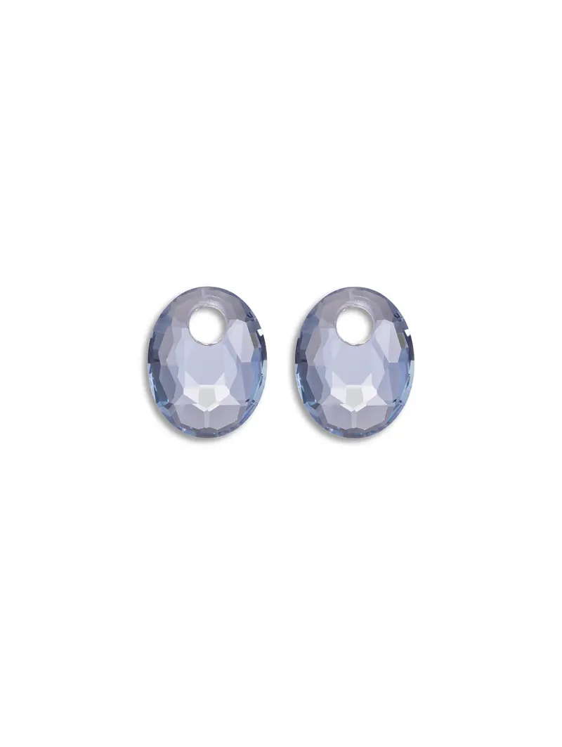 Oorbel Edelstenen Small Oval Ice Blue Quartz