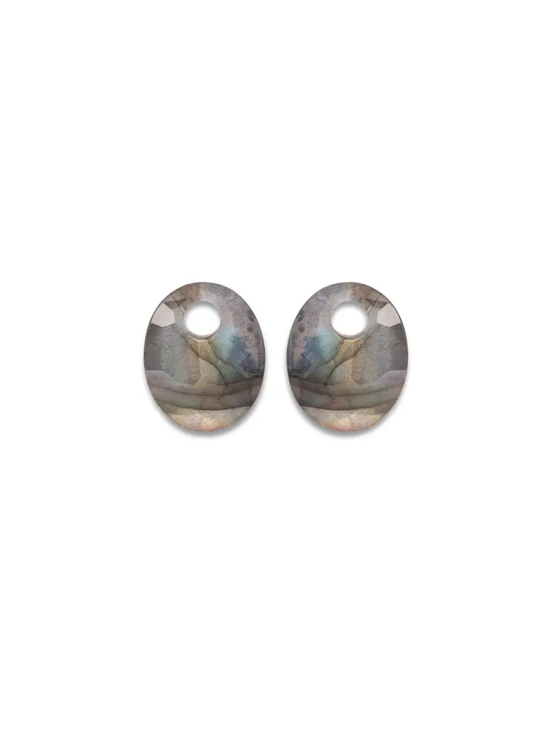 Oorbel Edelstenen Small Oval Labradorite