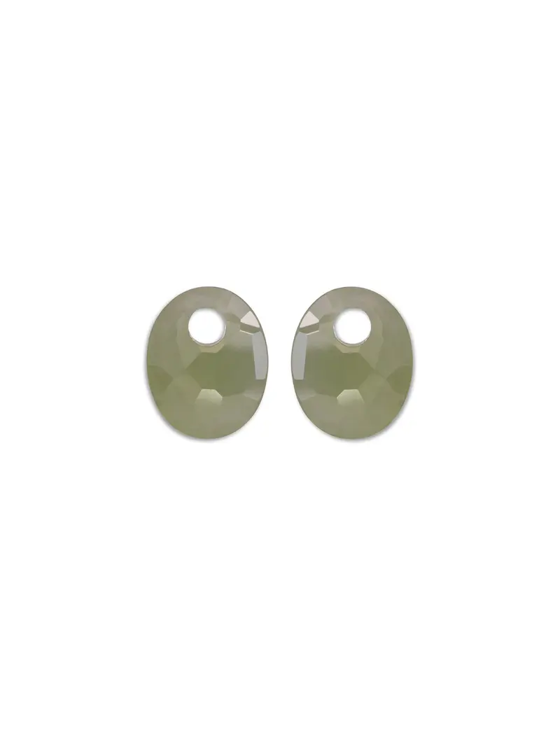 Oorbel Edelstenen Small Oval Lime Jade