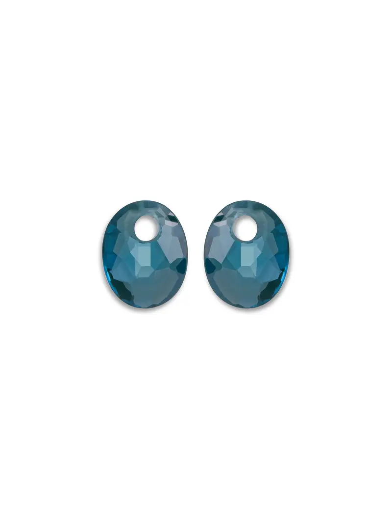 Oorbel Edelstenen Small Oval Ocean Topaz Quartz