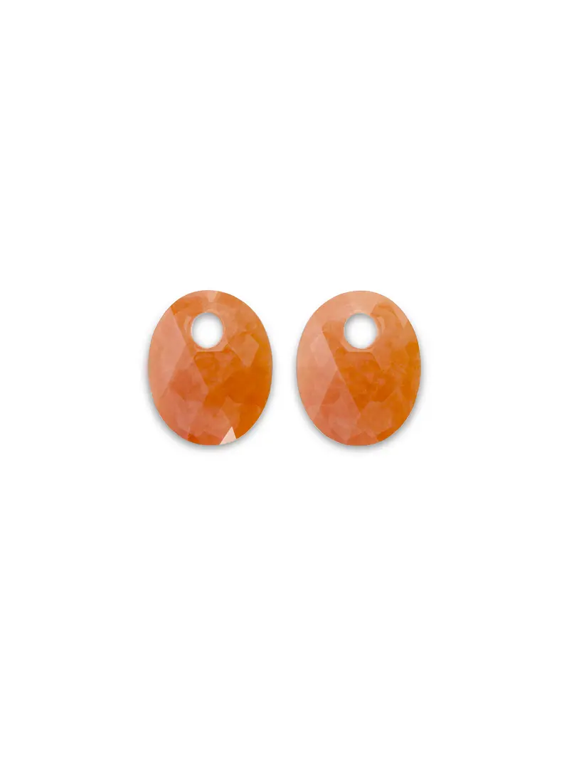 Oorbel Edelstenen Small Oval Red Aventurine