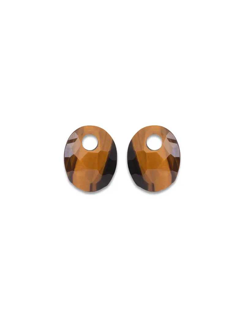 Oorbel Edelstenen Small Oval Tiger Eye