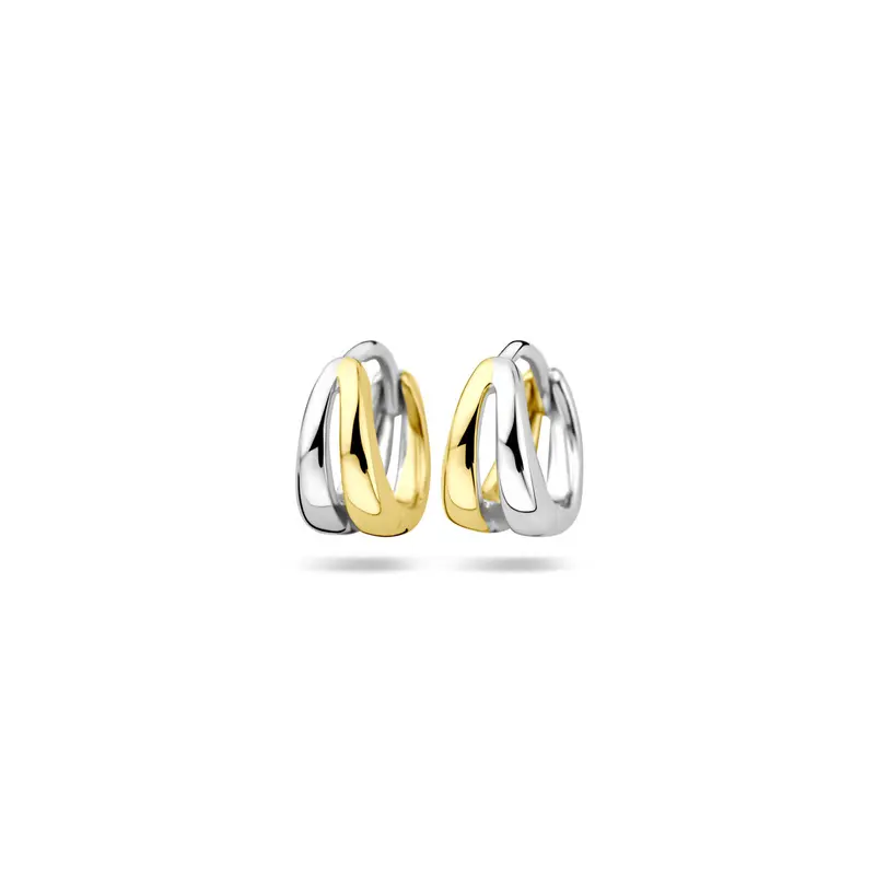 Oorbellen 10 mm zilver verguld