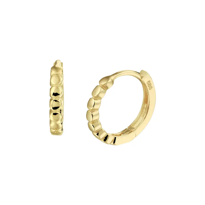 Oorbellen 12 mm 14K geelgoud