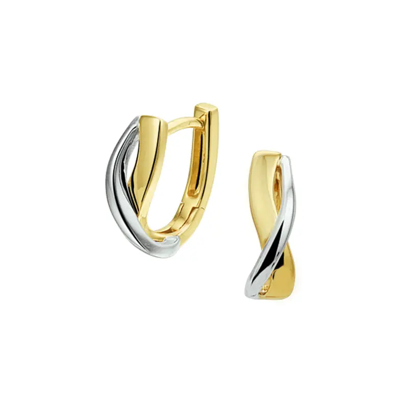 Oorbellen 14K bicolor goud 4,5 mm – 4207928