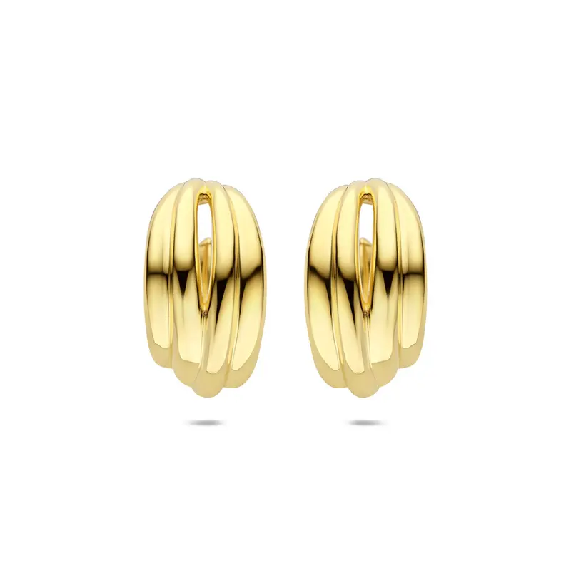 Oorbellen 30,5 mm 1micron zilver verguld