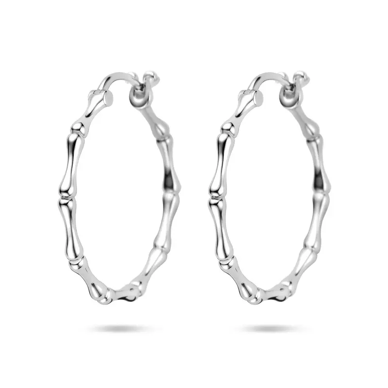Oorbellen 30 mm gerhodineerd zilver – 1341408