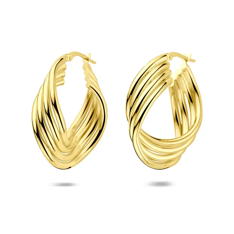 Oorbellen 31,5 mm 1 micron zilver verguld