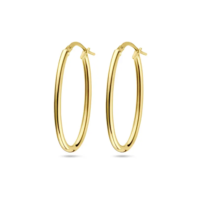 Oorbellen 34 mm silgold