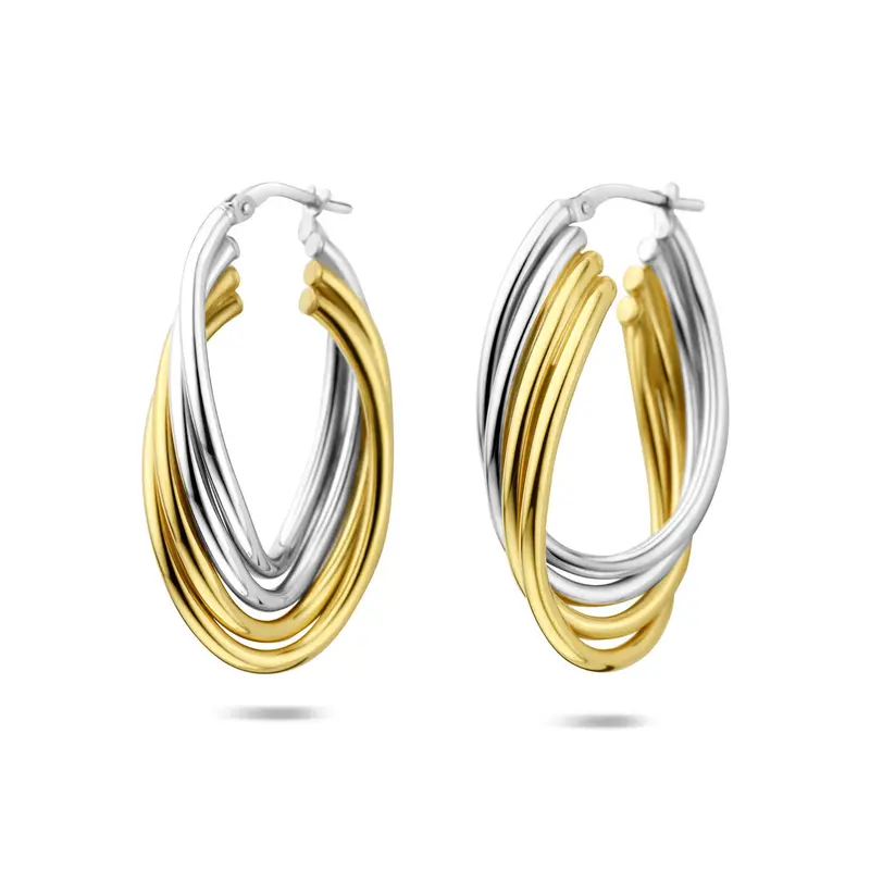 Oorbellen 35,5 mm 1 micron zilver verguld