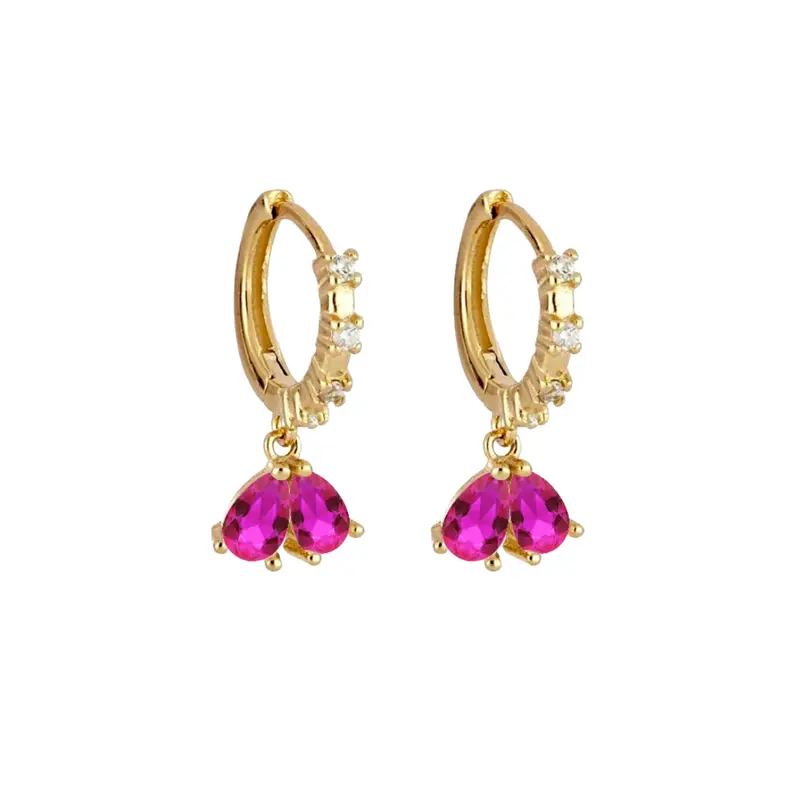 Oorbellen belle fuchsia