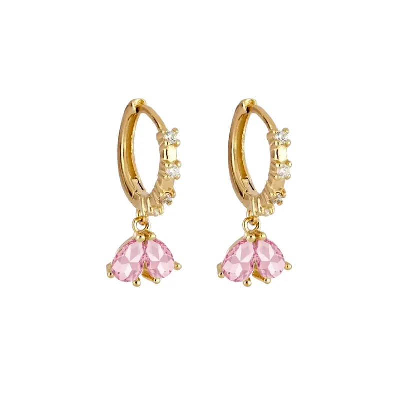 Oorbellen belle roze
