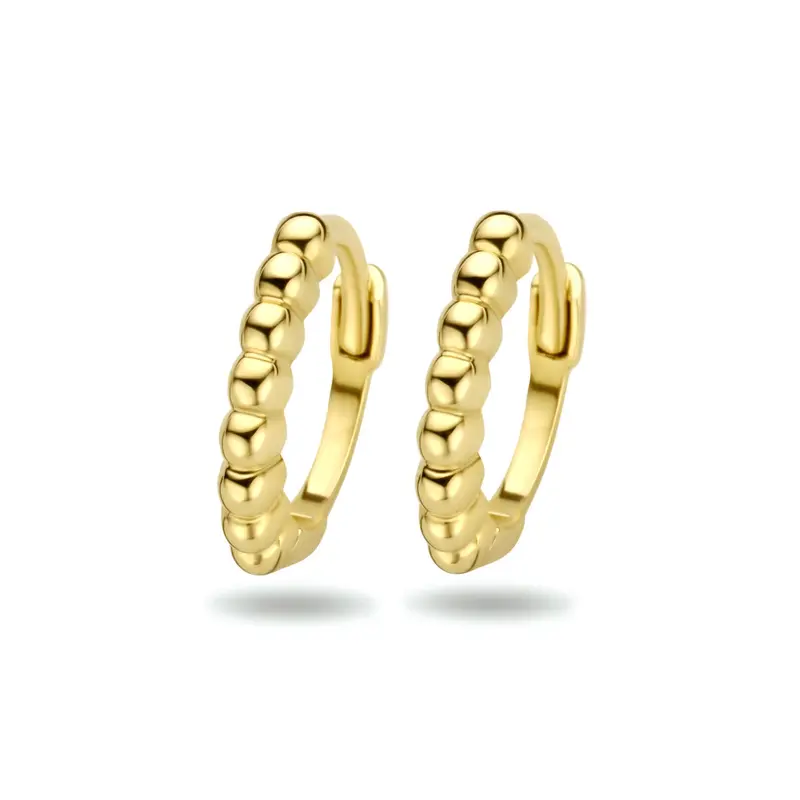 Oorbellen bolletjes 10 mm 14K geelgoud