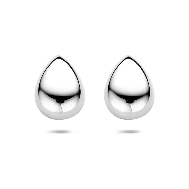 Oorbellen druppel 16 mm zilver