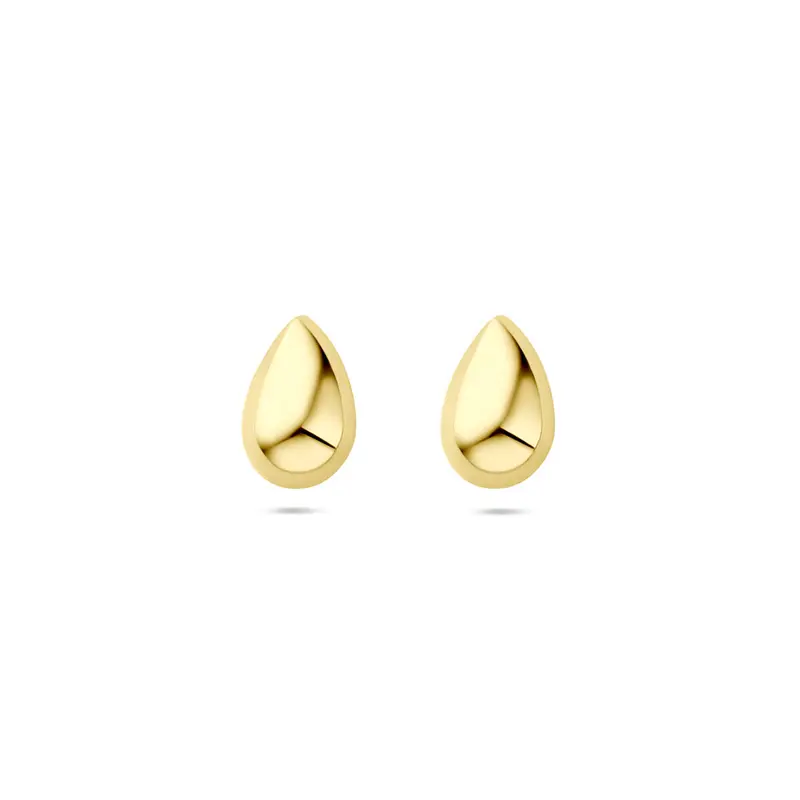 Oorbellen druppel 8 mm 14K geelgoud