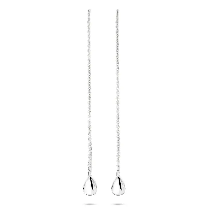 Oorbellen druppel 8 mm zilver