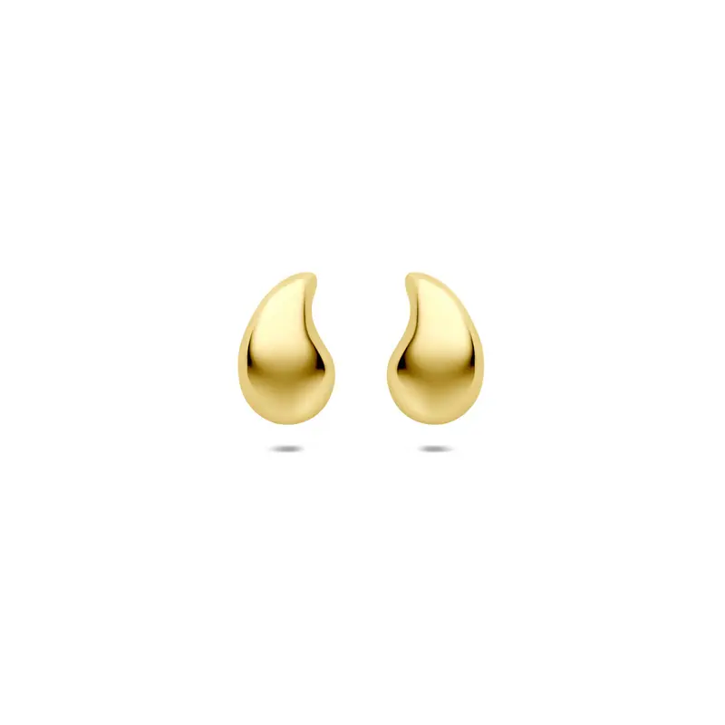 Oorbellen druppel 9,5 mm 14K geelgoud