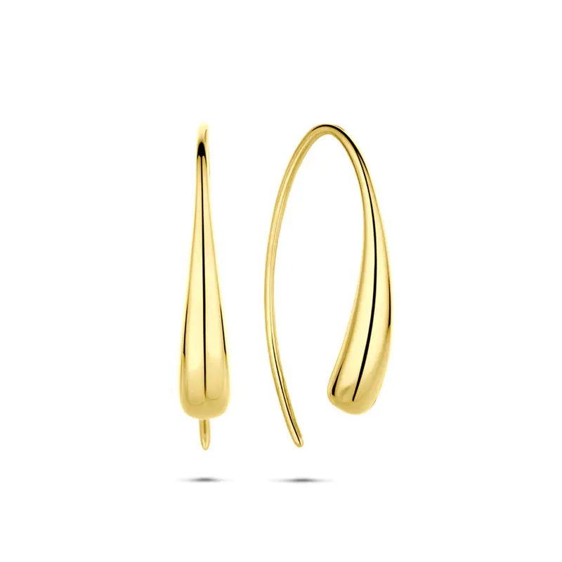 Oorbellen franse haak 21 mm 14K geelgoud