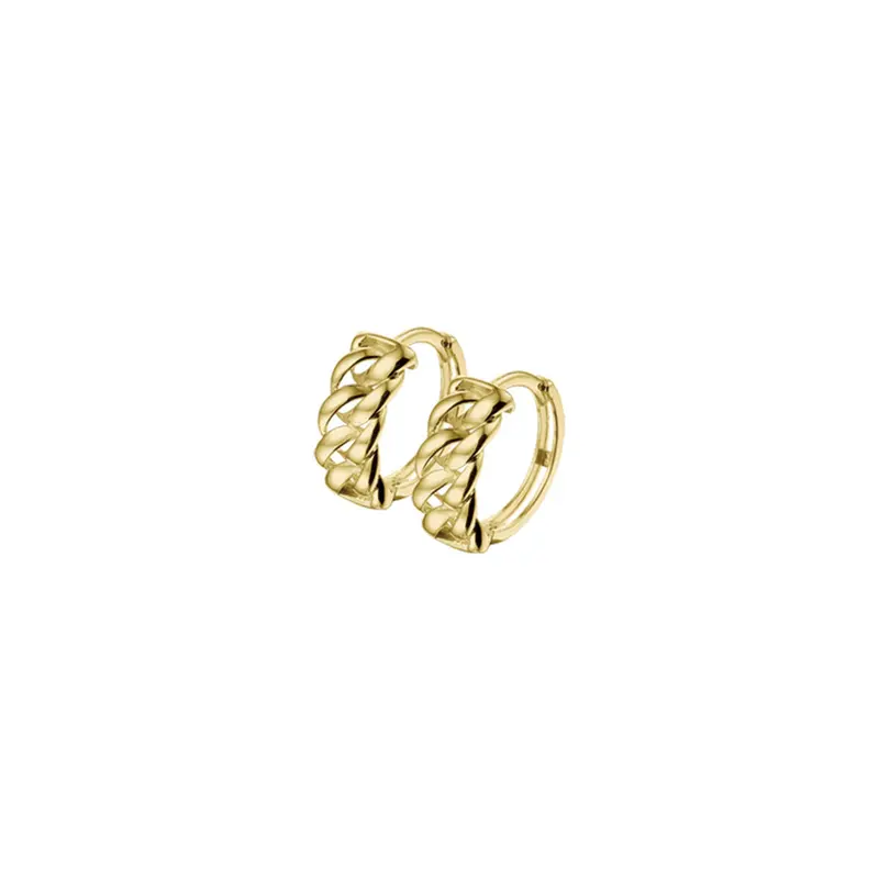 Oorbellen gourmet 13 mm 14K geelgoud
