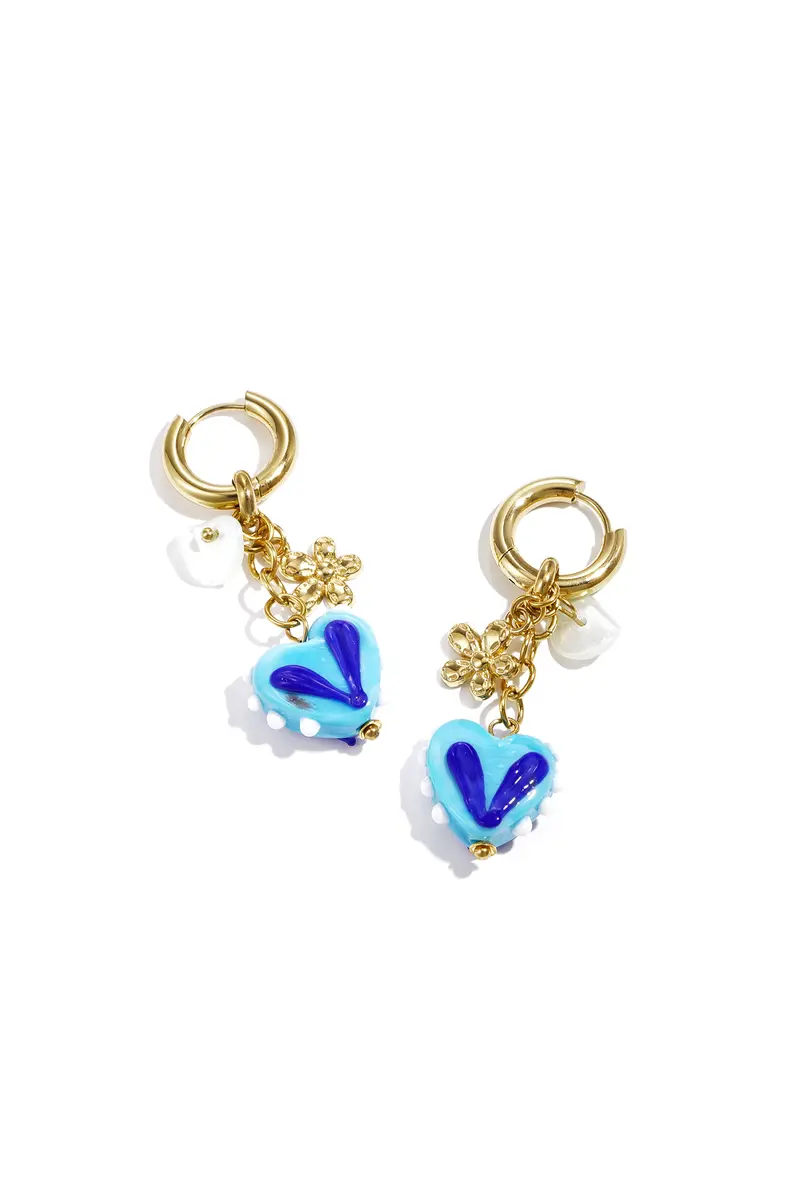 Oorbellen | Hart charms