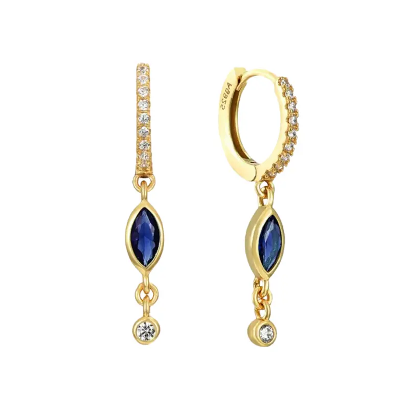 Oorbellen isolde blauw