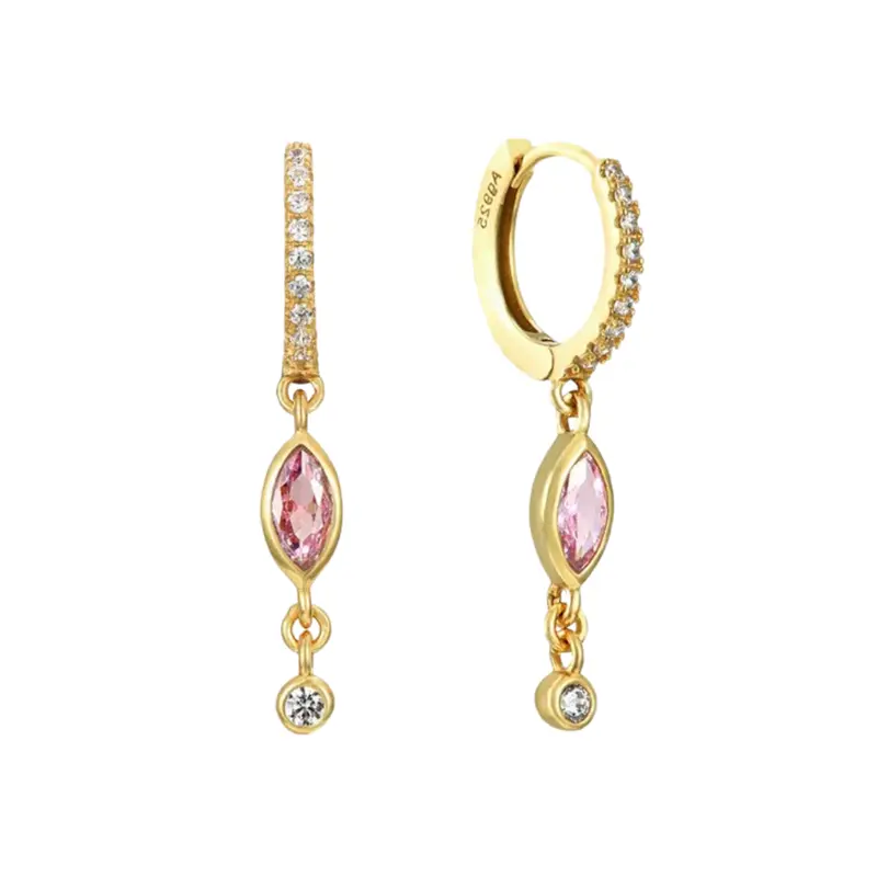 Oorbellen isolde roze