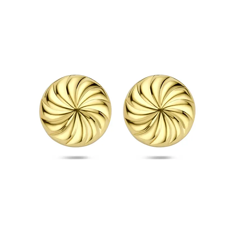 Oorbellen knoop 18 mm 1 micron zilver verguld