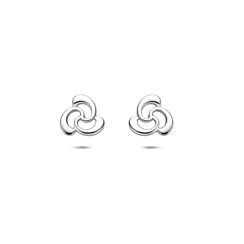 Oorbellen knoop 8 mm zilver