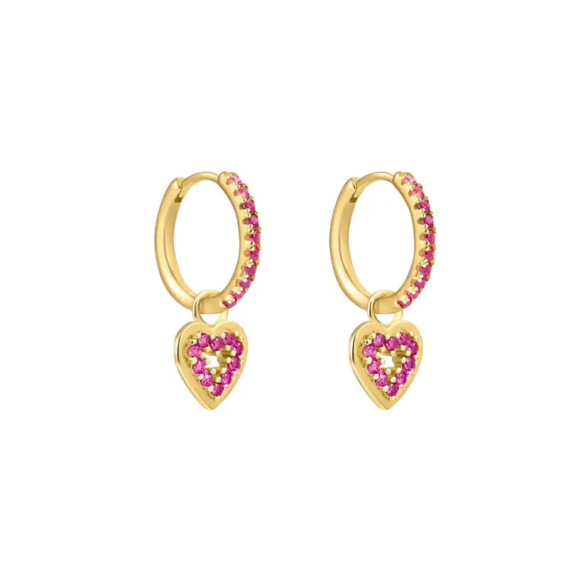 Oorbellen love glow fuchsia