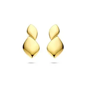 Oorbellen maan 6 mm 14K geelgoud