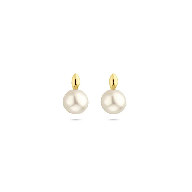 Oorbellen parel 10 mm 14K geelgoud