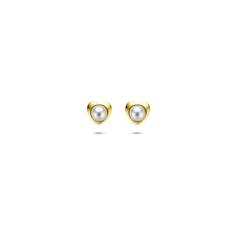 Oorbellen parel 4,5 mm 14K geelgoud
