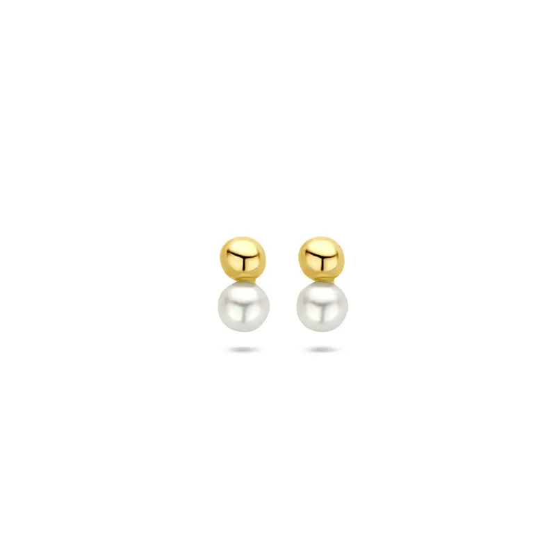 Oorbellen parel 6,5 mm 14K geelgoud
