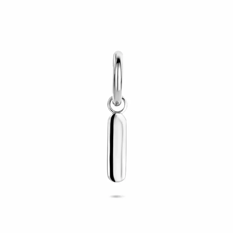 Oorbellen per stuk 13 mm per stuk zilver