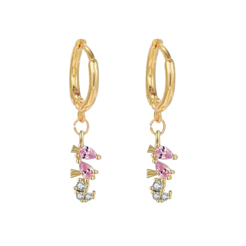 Oorbellen pink seahorse