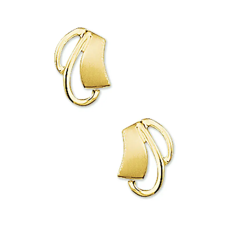 Oorbellen poli/mat 14K geelgoud 6,5 mm – 4019087