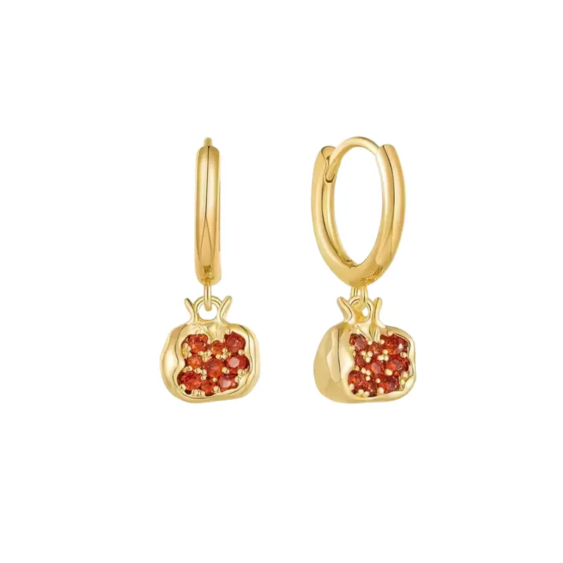 Oorbellen pomegranate charms