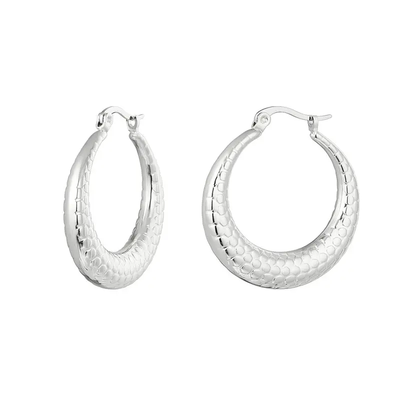 Oorbellen | Ring print medium