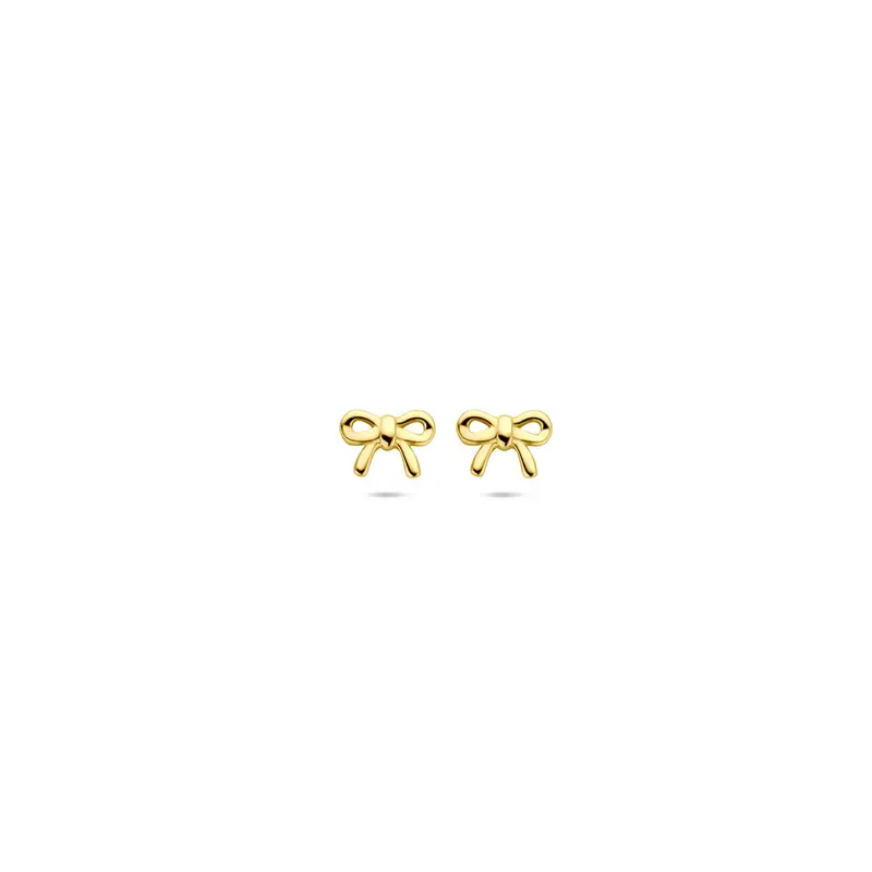 Oorbellen strik 3,5 mm 14K geelgoud