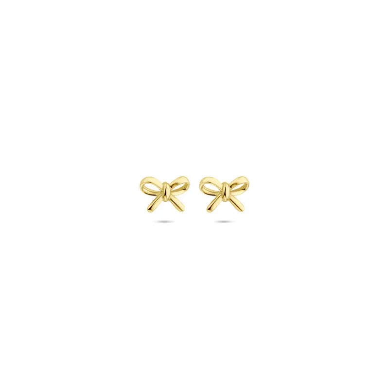 Oorbellen strik 4,5 mm 14K geelgoud