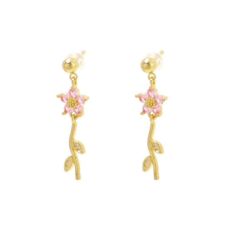 Oorbellen sweet flower roze