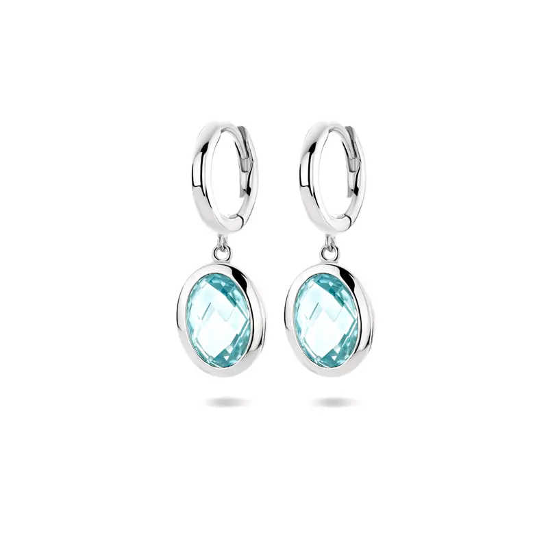 Oorbellen Topaas Gerhodineerd Zilver