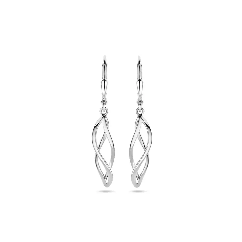 oorhangers brisur haak 36 mm zilver gerhodineerd