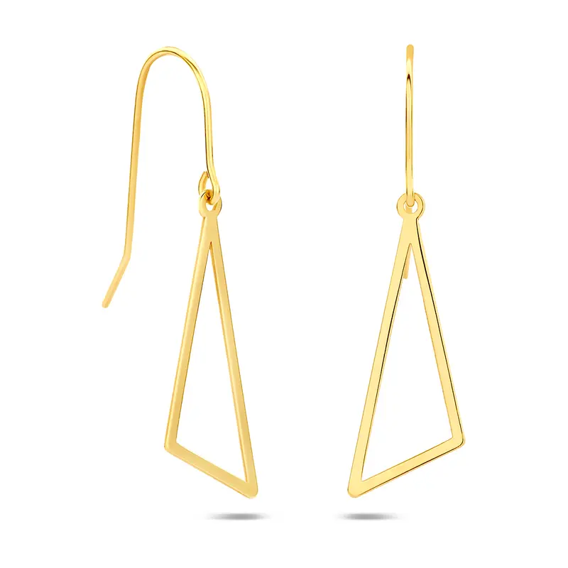 Oorhangers driehoek franse haak 14K geelgoud 26,5 mm – 4035716