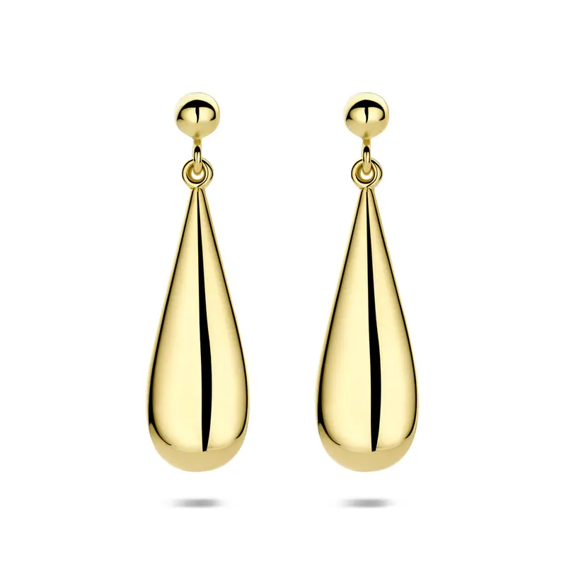 Oorhangers druppel 14K geelgoud 33 mm