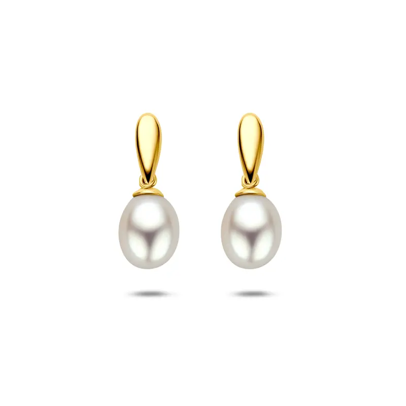 Oorhangers parel 9K geelgoud 19 mm – 8000905